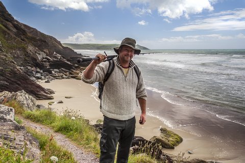 fisherman on beach